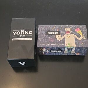 Lot of 2 Party Games - The Voting Game and The Censored Game